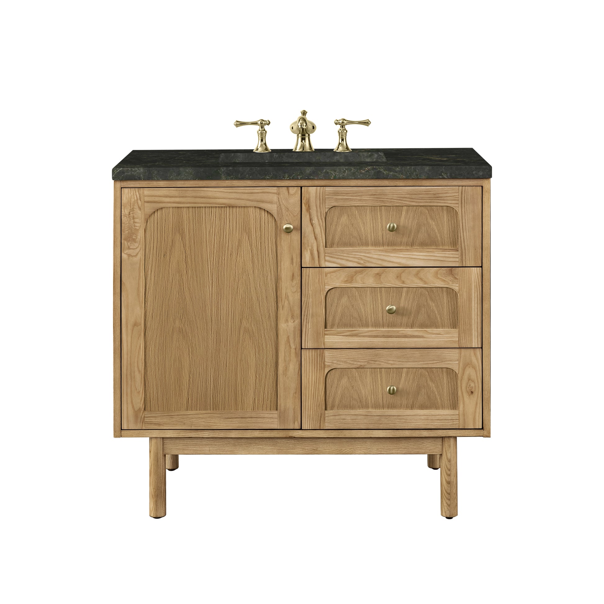 Renovate for Less Atlanta Laurent 36" Single Vanity, Light Natural Oak, w/ 3 CM Phantome Eclos Top