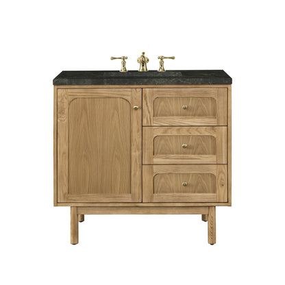Renovate for Less Atlanta Laurent 36" Single Vanity, Light Natural Oak, w/ 3 CM Phantome Eclos Top
