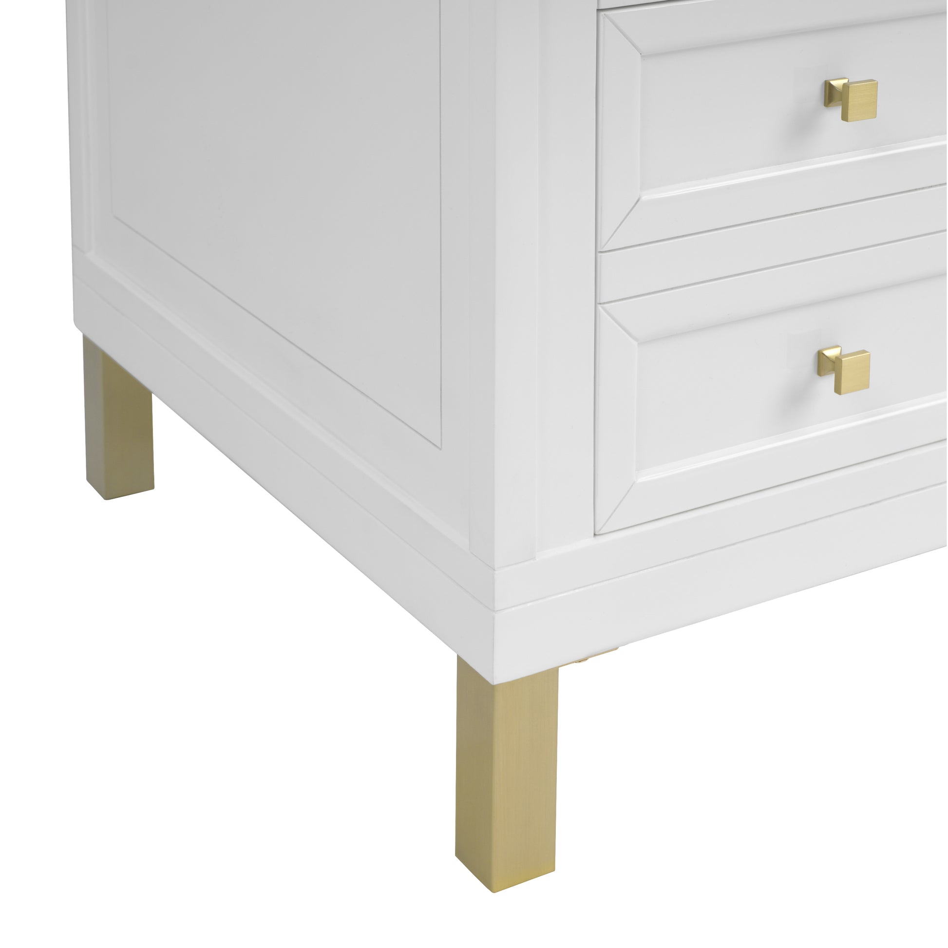 Renovate for Less Atlanta Chicago 60" Double Vanity, Glossy White, w/ 3 CM Charcoal Soapstone Silestone® Top