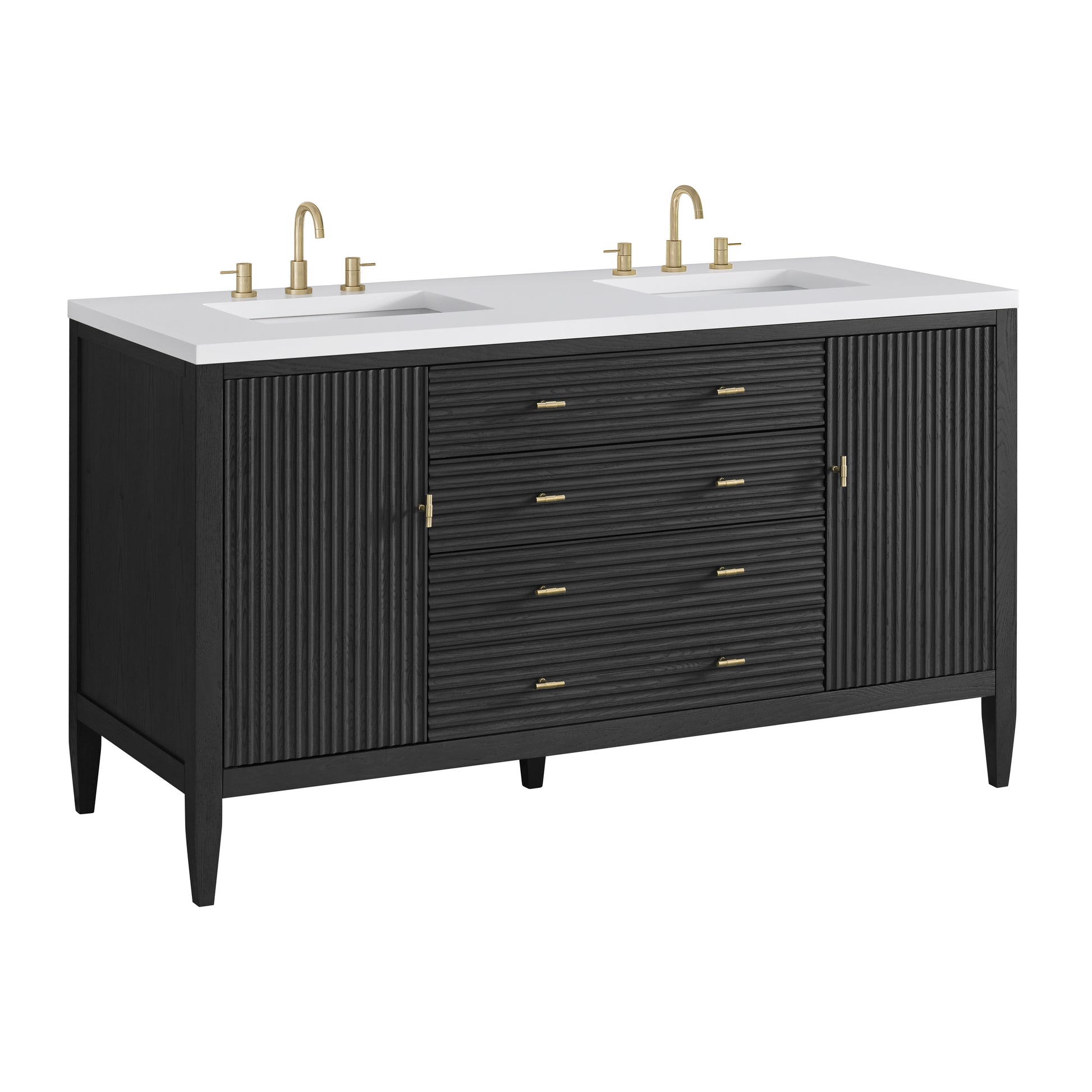 Renovate for Less Atlanta Myrrin 60" Double Vanity, Carbon Oak