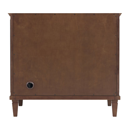 Renovate for Less Atlanta Lorelai 36" Single Vanity, Mid-Century Walnut, w/ 3 CM Phantome Eclos Top
