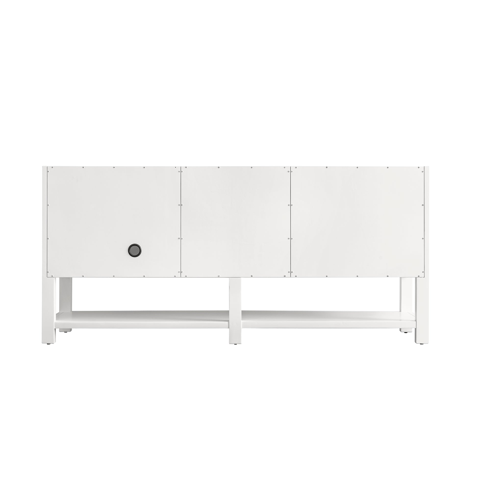 Renovate for Less Atlanta Breckenridge 72" Double Vanity, Bright White, w/ 3 CM Siberian Silestone Top w/FreePower Wireless Charger