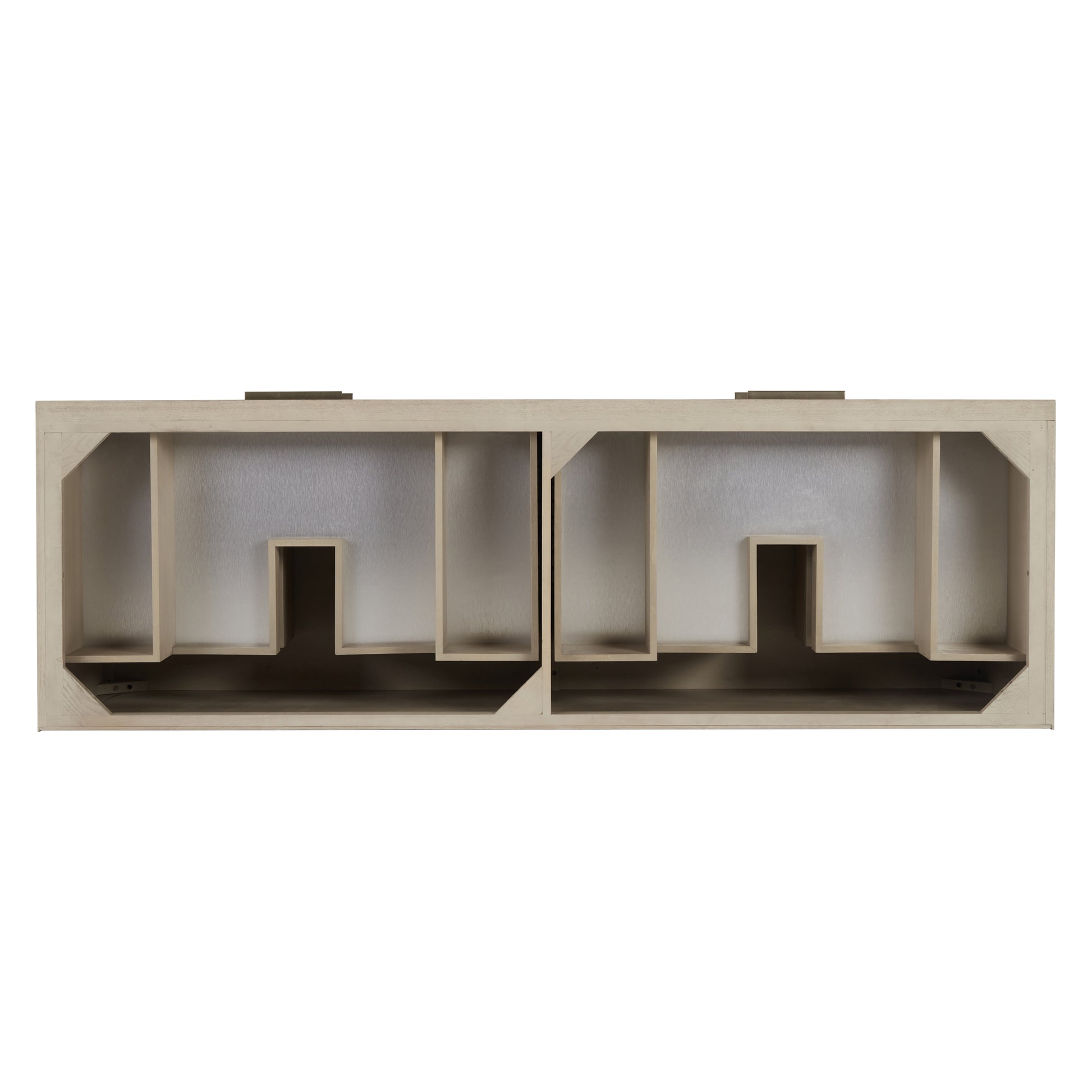 Renovate for Less Atlanta Emmeline 72" Double Vanity, Pebble Oak w/ 3 CM Eternal Jasmine Pearl Top