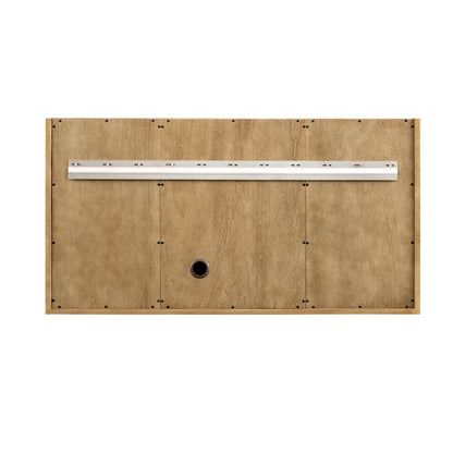 Renovate for Less Atlanta Laurent 48" Single Vanity, Light Natural Oak w/ 3 CM White Zeus Top