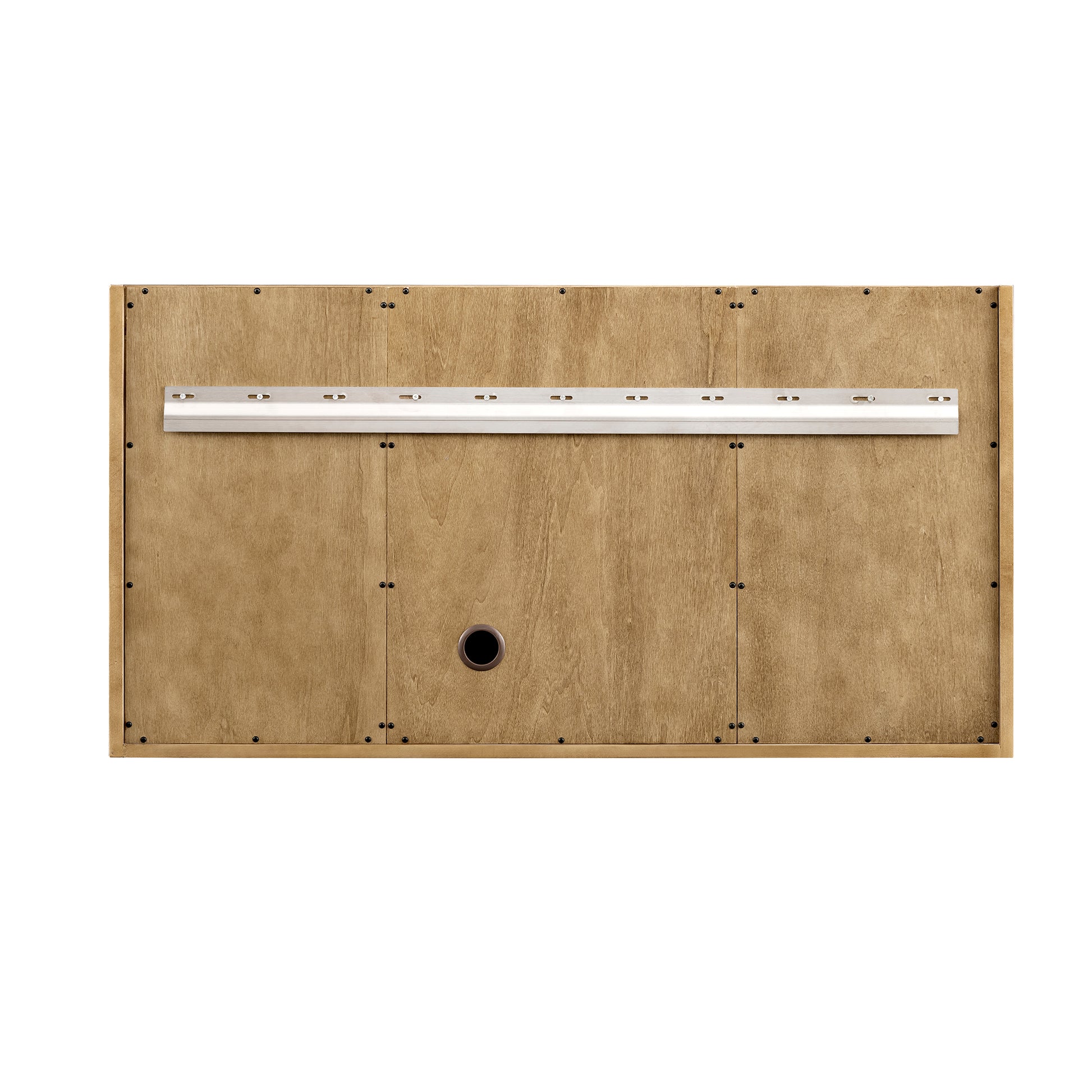 Renovate for Less Atlanta Laurent 48" Single Vanity, Light Natural Oak w/ 3 CM Victorian Silver Top w/FreePower Wireless Charger