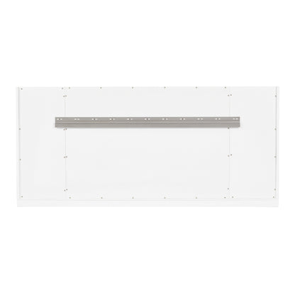 Renovate for Less Atlanta Chicago 60" Double Vanity, Glossy White, w/ 3 CM Parisien Bleu Silestone® Top w/FreePower Wireless Charger
