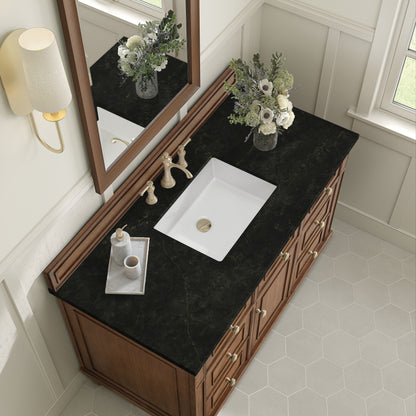 Renovate for Less Atlanta Lorelai 48" Single Vanity, Mid-Century Walnut, w/ 3 CM Phantome Eclos Top