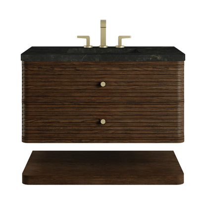 Renovate for Less Atlanta Allamari 36" Single Vanity, Sable w/ 3 CM Phantome Eclos Top