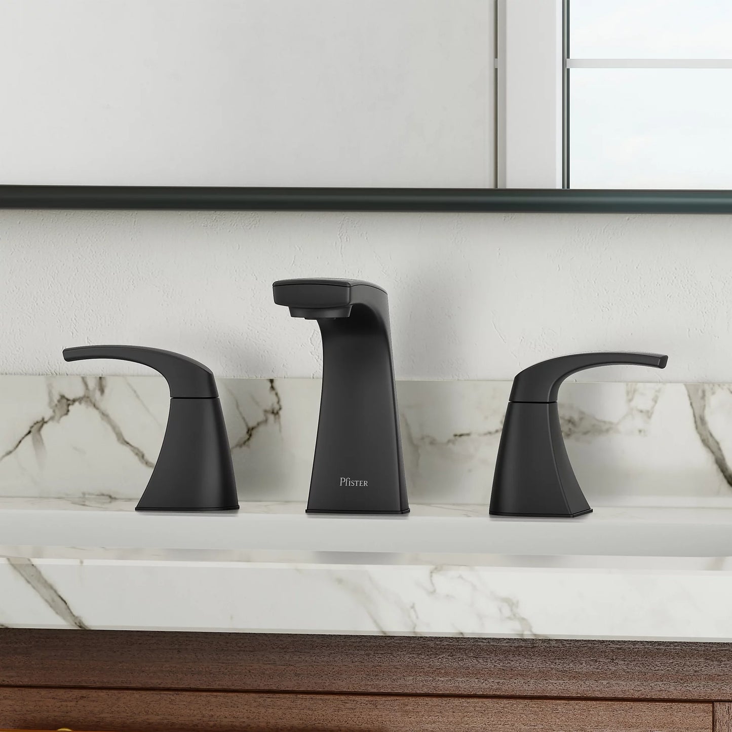 Karci  8" Widespread Bath Faucet In Matte Black