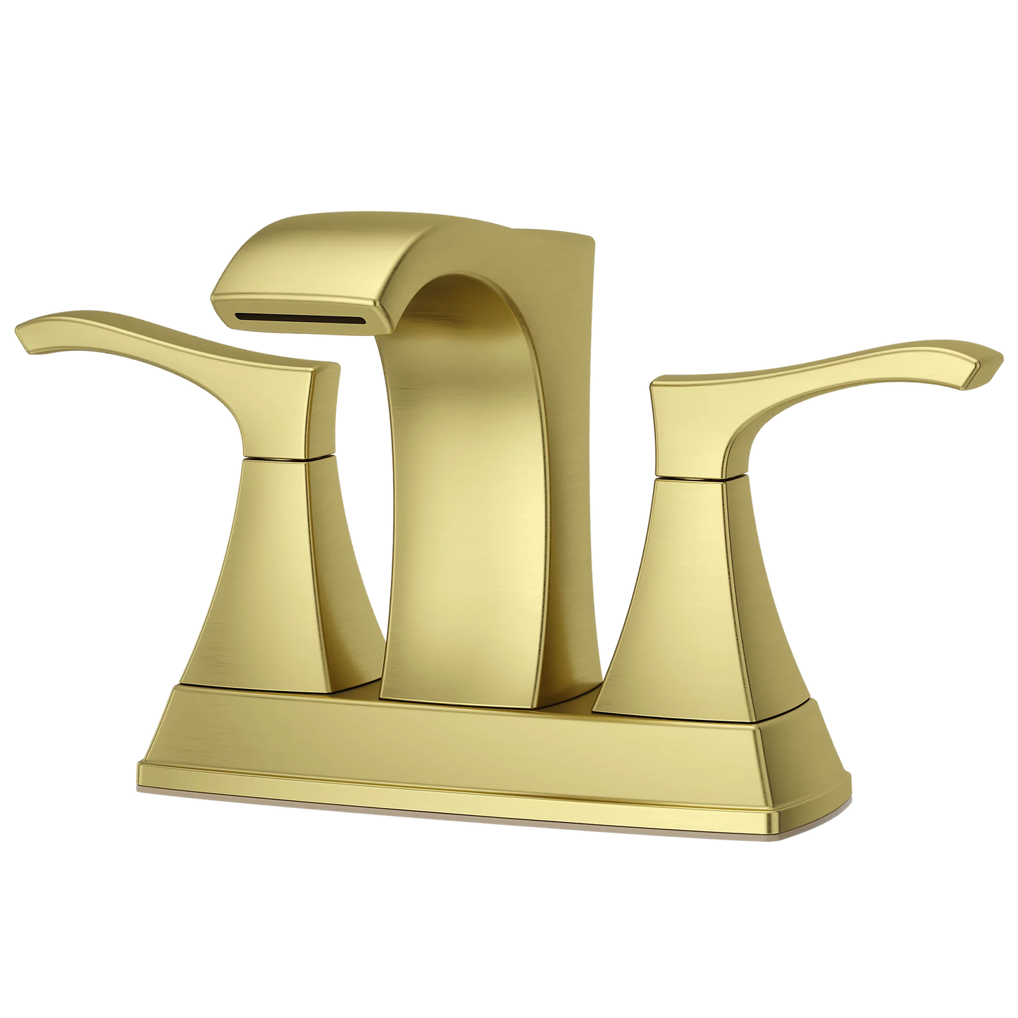 Venturi 4" Centerset Bath Faucet in Brushed Gold