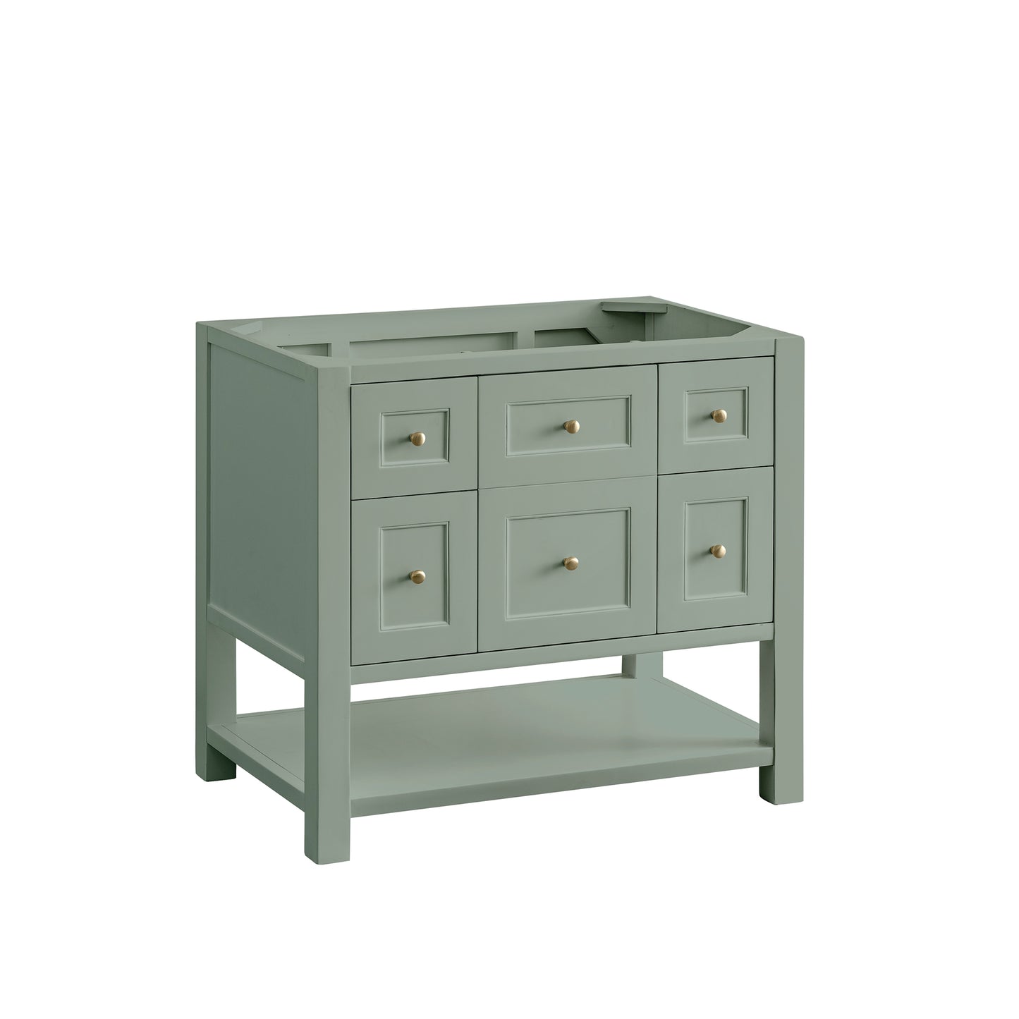 Renovate for Less Atlanta Breckenridge 36" Single Vanity, Smokey Celadon w/ 3 CM Ethereal Noctis Top