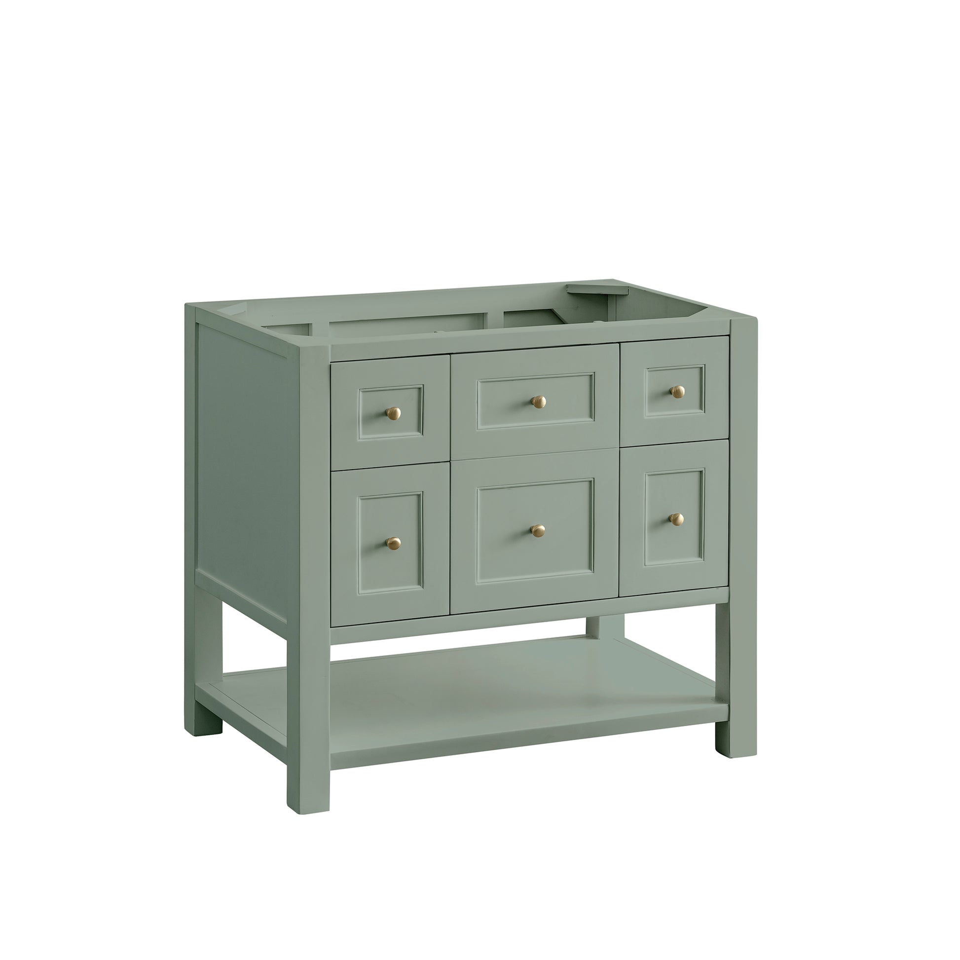 Renovate for Less Atlanta Breckenridge 36" Single Vanity, Smokey Celadon w/ 3 CM Ethereal Noctis Top