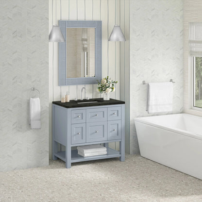 Breckenridge 36" Single Vanity, Serenity Blue, w/ 3 CM Phantome Eclos Top