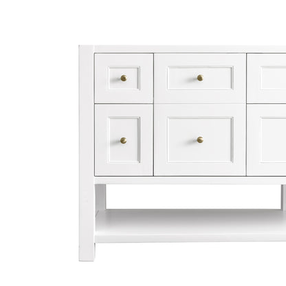 Renovate for Less Atlanta Breckenridge 72" Double Vanity, Bright White w/ 3 CM Charcoal Soapstone Top