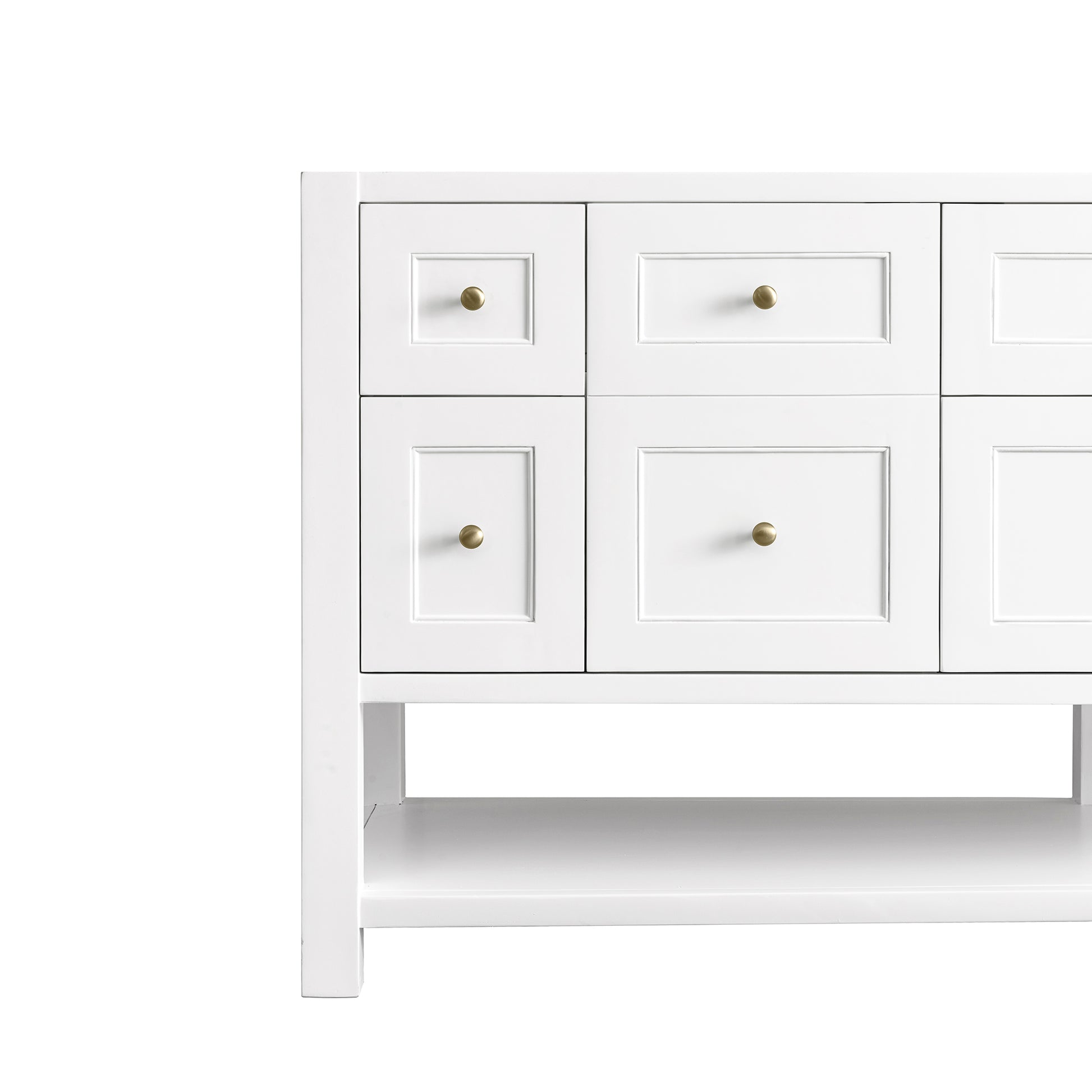 Renovate for Less Atlanta Breckenridge 72" Double Vanity, Bright White w/ 3 CM Lime Delight Top