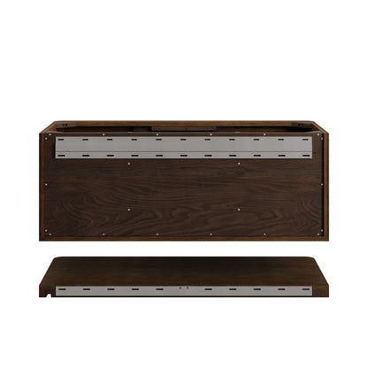 Renovate for Less Atlanta Allamari 48" Single Vanity, Sable w/ 3 CM Siberian Silestone Top