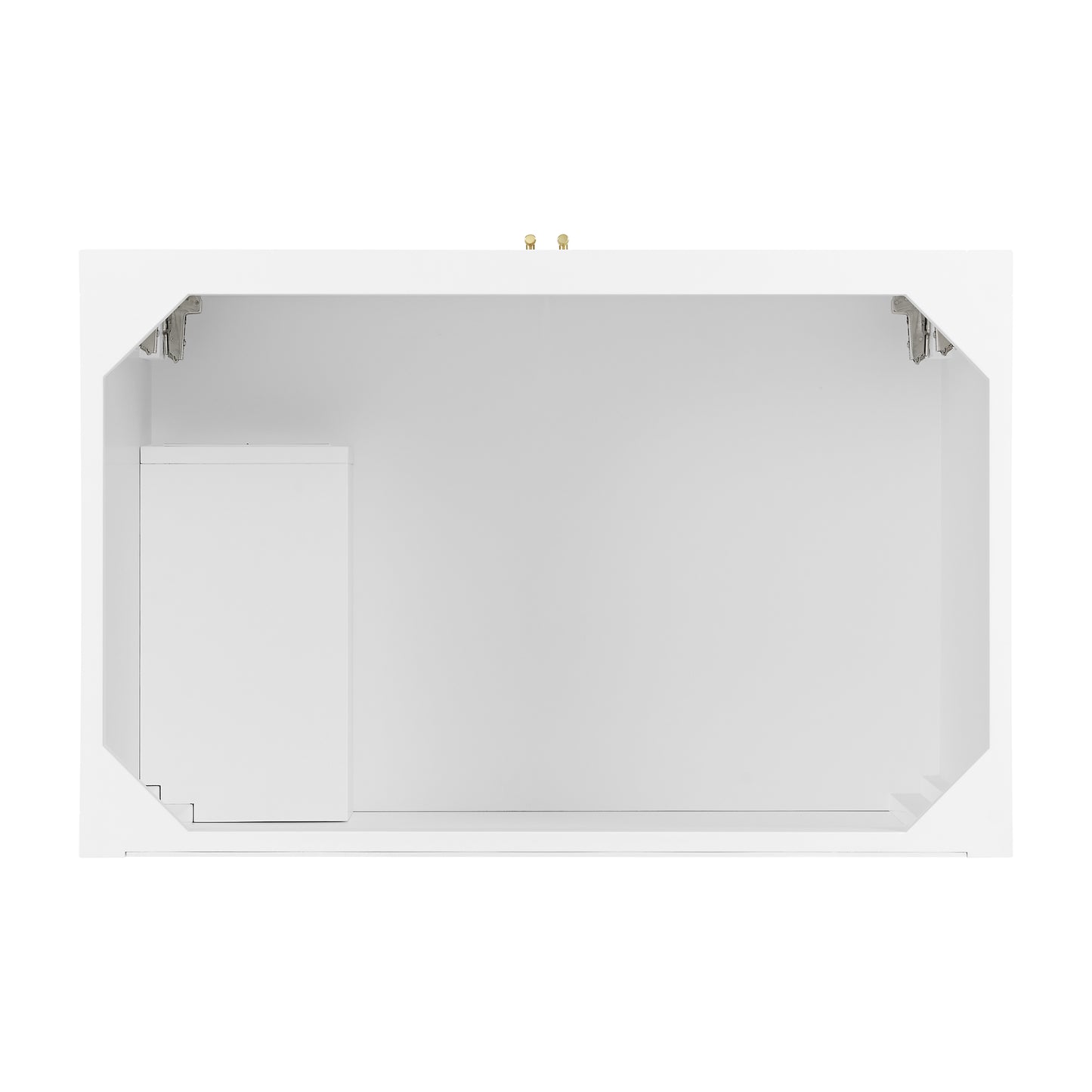 Renovate for Less Atlanta Myrrin 36" Vanity, Bright White, w/ 3 CM Siberian Silestone Top