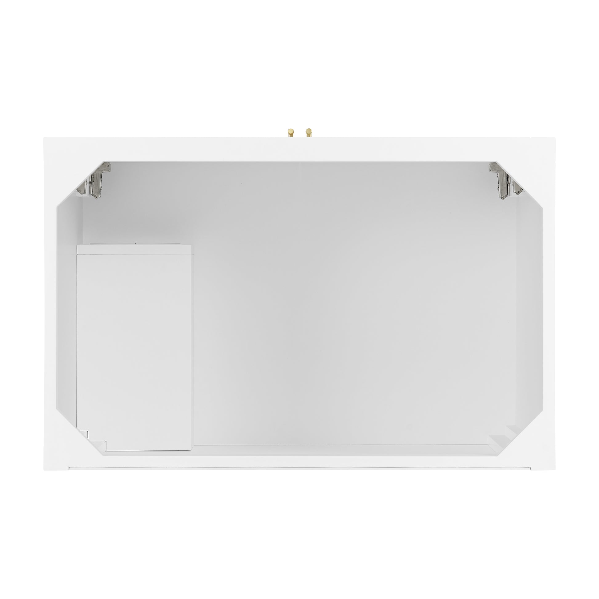 Renovate for Less Atlanta Myrrin 36" Vanity, Bright White w/ 3 CM Parisien Bleu Silestone Top