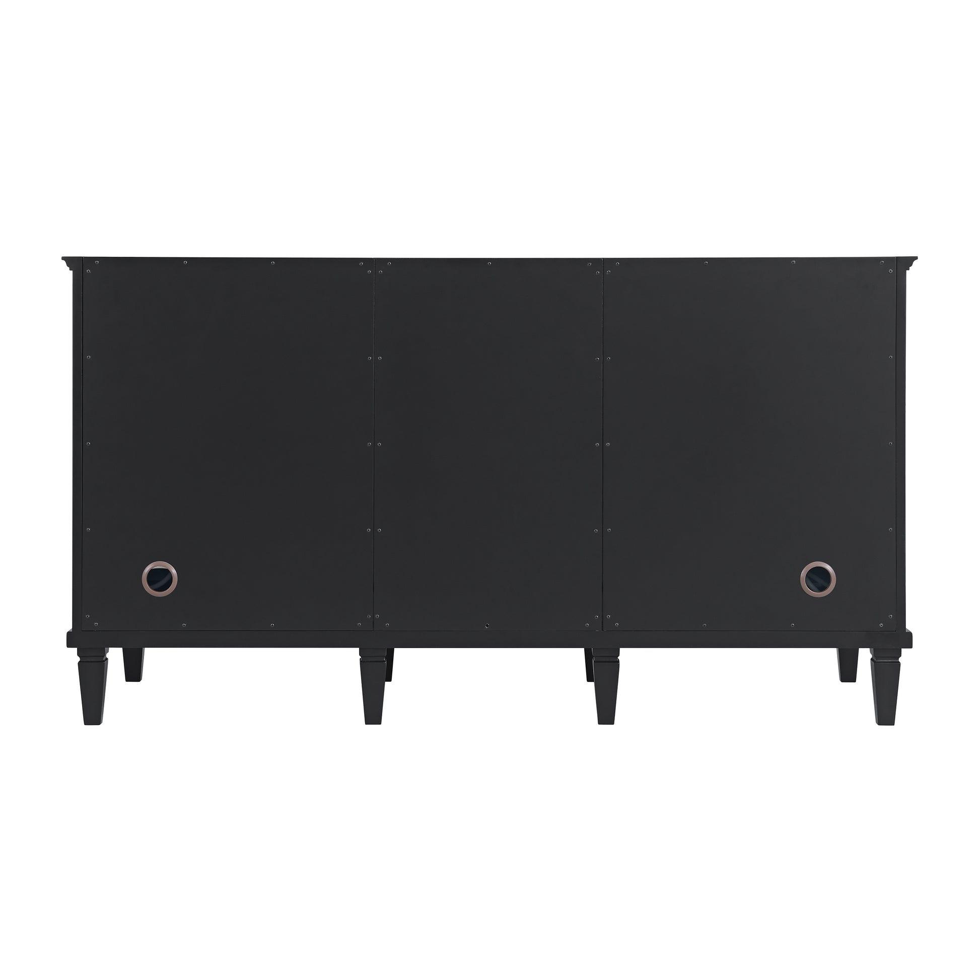 Renovate for Less Atlanta Lorelai 60" Double Vanity, Black Onyx w/ 3 CM Ethereal Noctis Silestone Top w/FreePower Wireless Charger