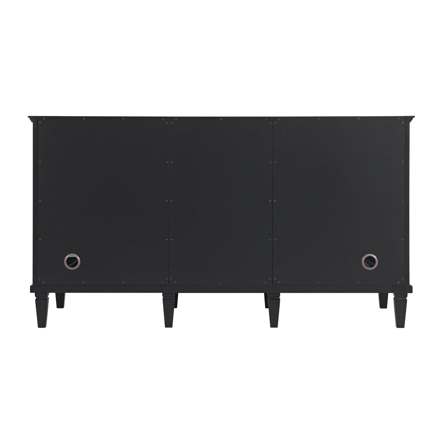 Renovate for Less Atlanta Lorelai 60" Double Vanity, Black Onyx w/ 3 CM Victorian Silver Silestone Top