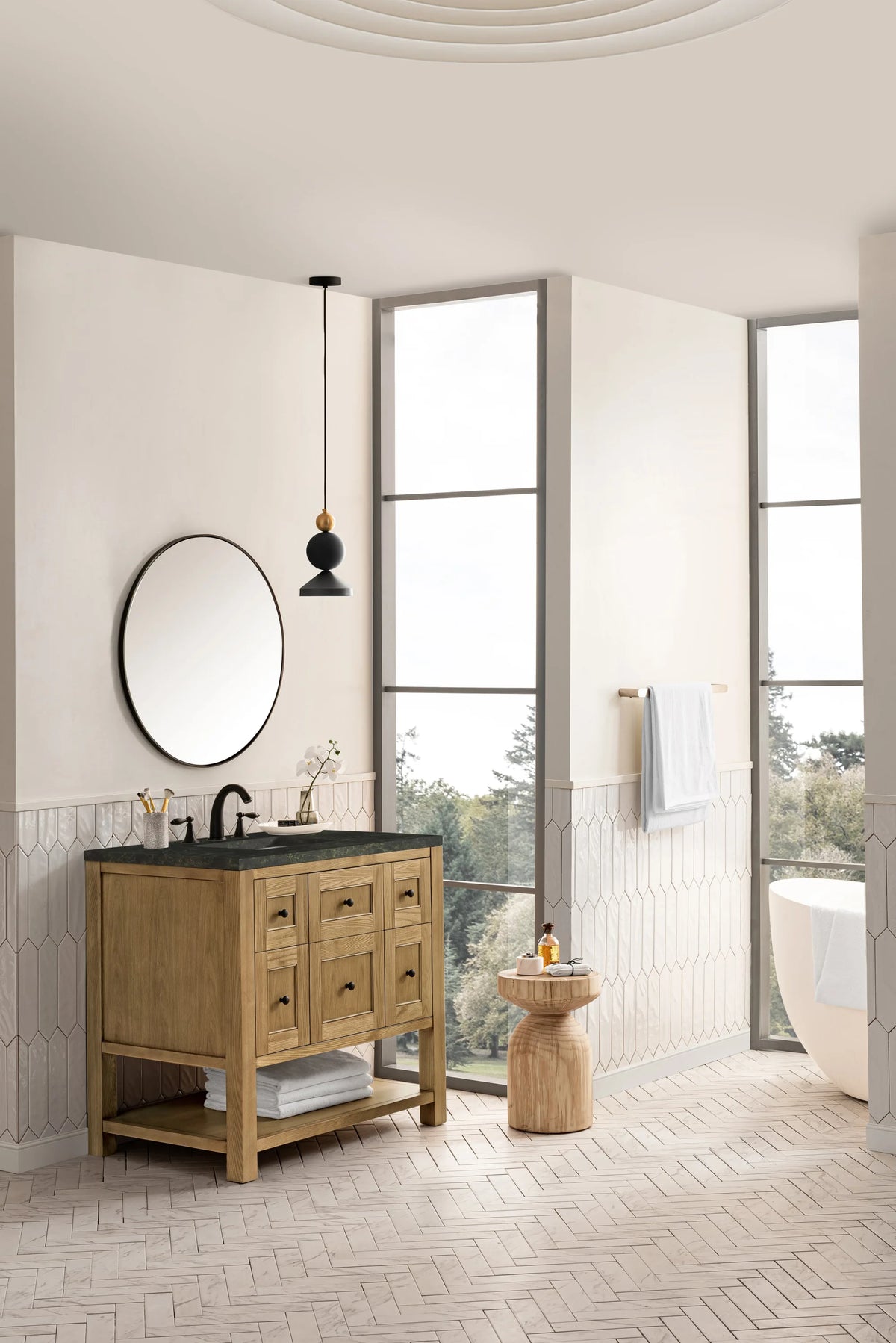 Breckenridge 36" Single Vanity, Light Natural Oak, w/ 3 CM Phantome Eclos Top