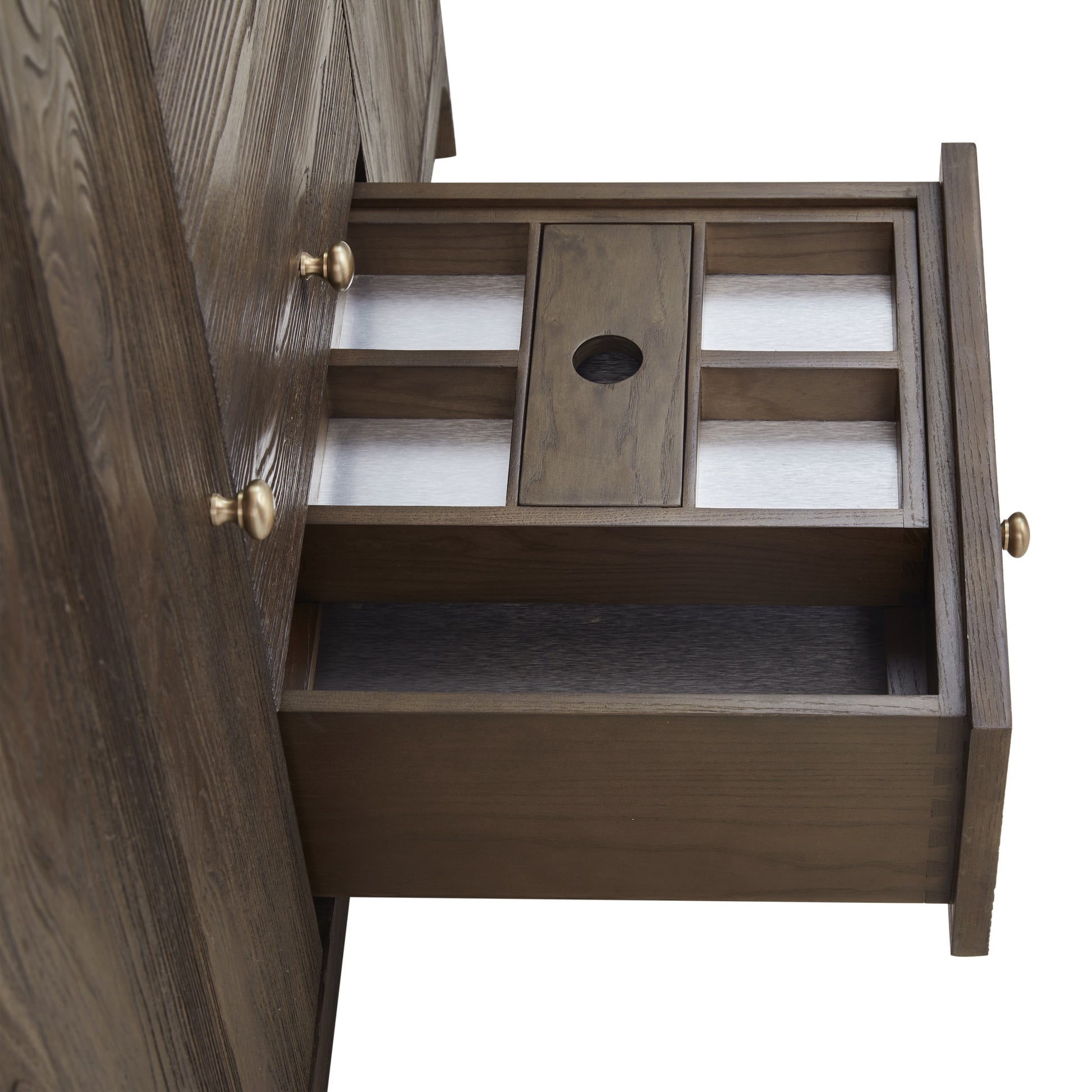 Renovate for Less Atlanta Gracyn 48" Single Vanity, Sable, w/ 3 CM Tajnar Eclos Widespread Top