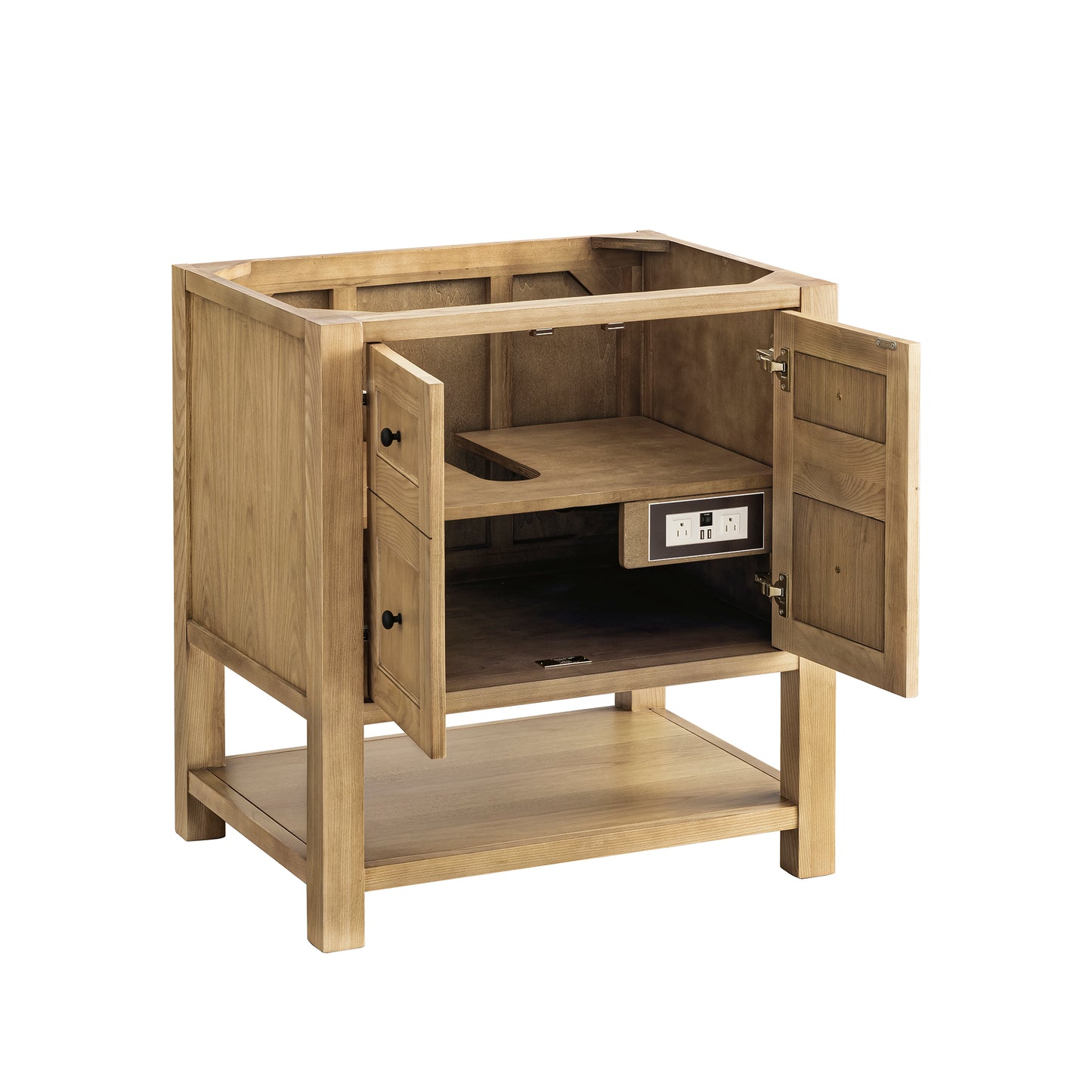 Renovate for Less Atlanta Breckenridge 30" Single Vanity, Light Natural Oak w/ 3 CM Lime Delight Top