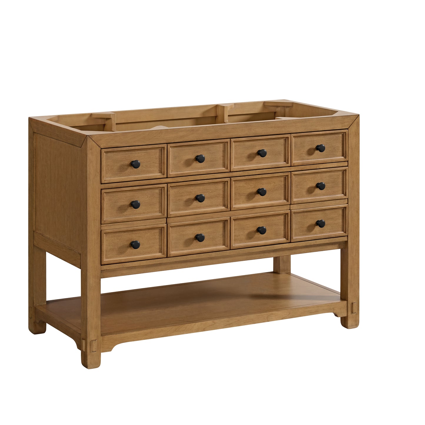 Renovate for Less Atlanta Malibu 48" Single Vanity, Amber Birch, w/ 3 CM Phantome Eclos Top