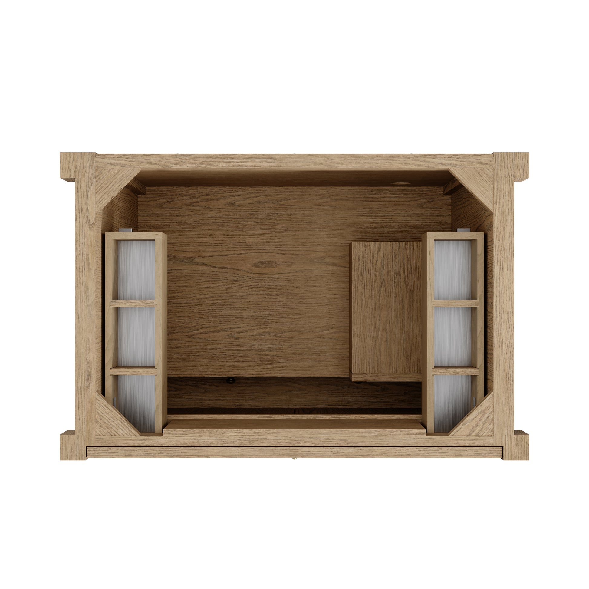 Renovate for Less Atlanta Kinnsden 36" Single Vanity, Weathered Oak w/ 3 CM Siberian Silestone Top