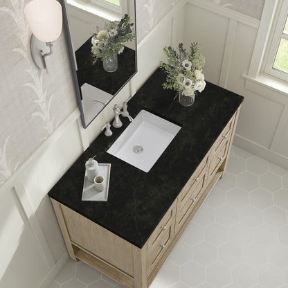 Renovate for Less Atlanta Breckenridge 48" Single Vanity, Whitewashed Oak, w/ 3 CM Phantome Eclos Top