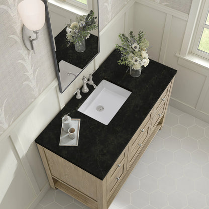Breckenridge 48" Single Vanity, Whitewashed Oak, w/ 3 CM Phantome Eclos Top