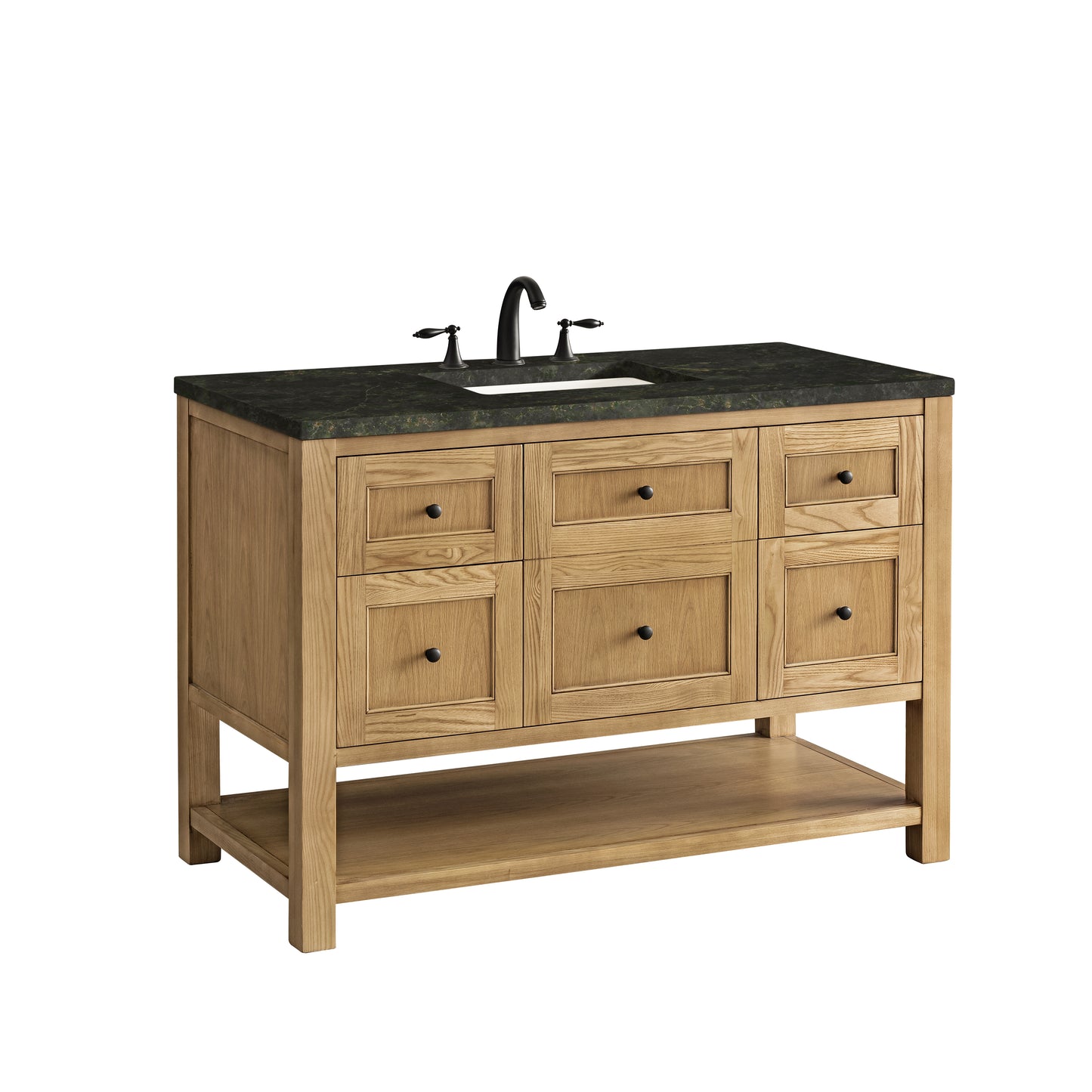 Renovate for Less Atlanta Breckenridge 48" Single Vanity, Light Natural Oak, w/ 3 CM Phantome Eclos Top