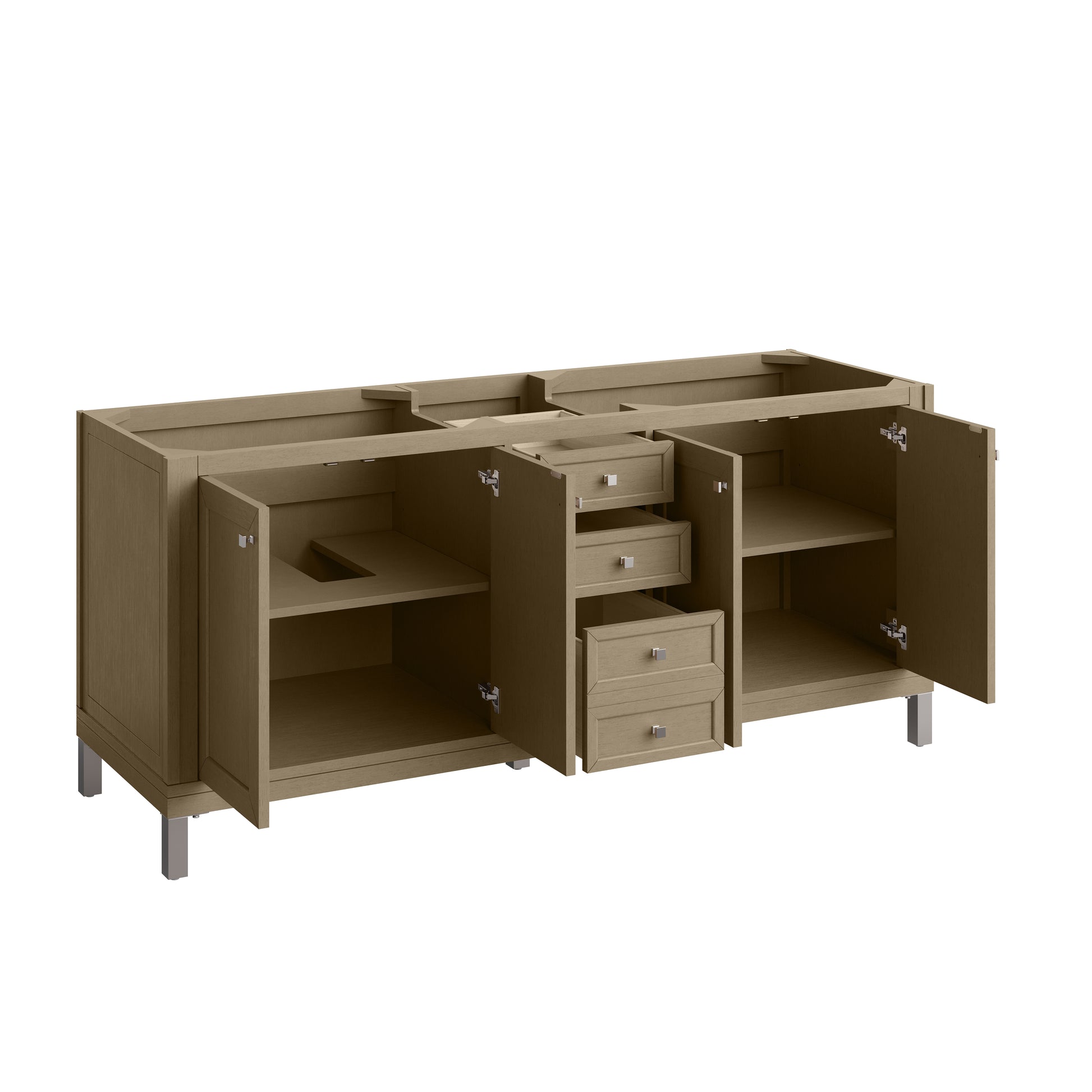 Renovate for Less Atlanta Chicago 72" Double Vanity, Walnut Whisper