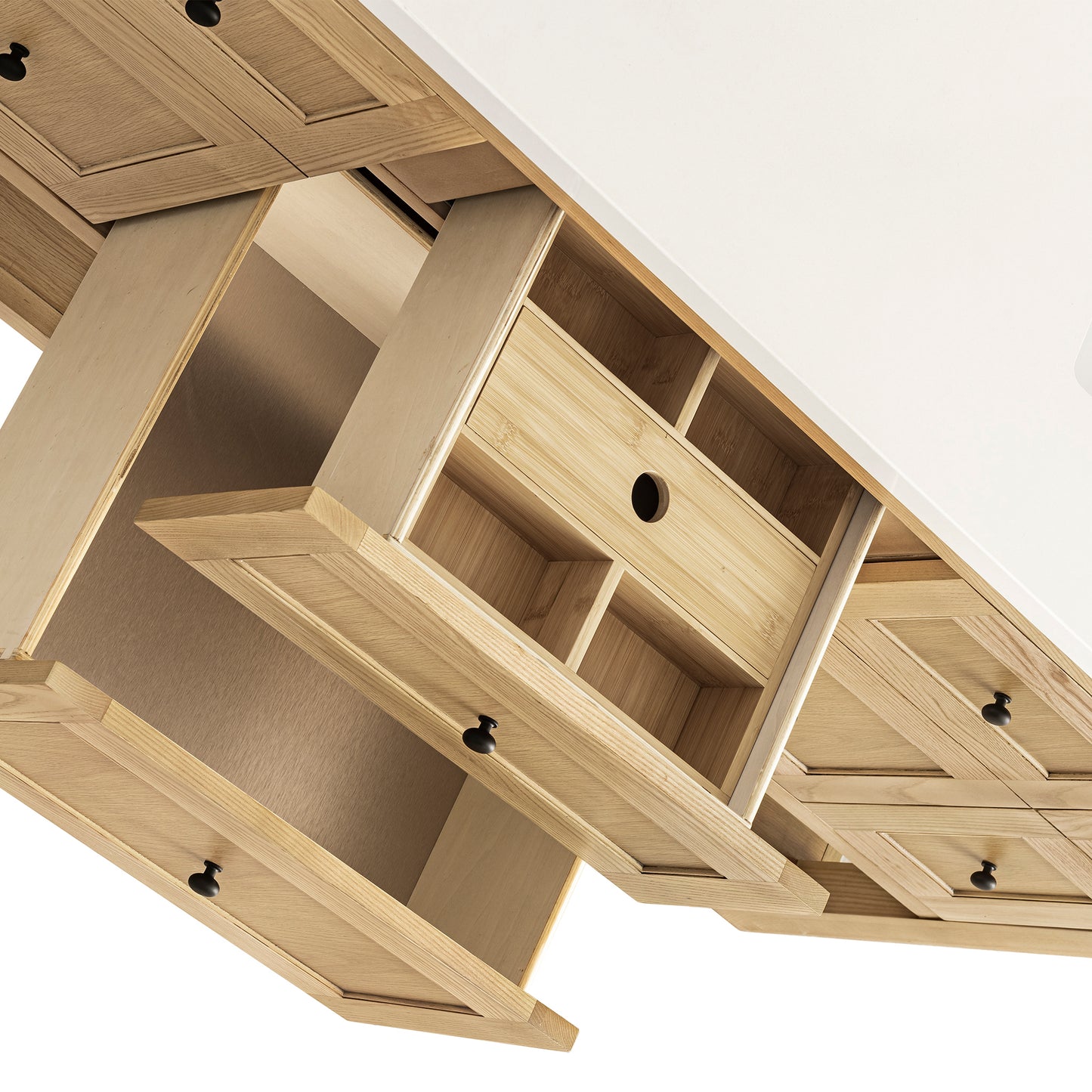 Renovate for Less Atlanta Breckenridge 72" Double Vanity, Light Natural Oak, w/ 3 CM Tajnar Eclos Top
