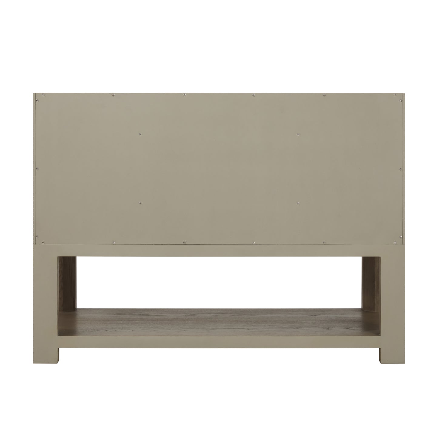 Renovate for Less Atlanta Lucian 48" Single Vanity, Pebble Oak w/ 3 CM White Zeus Silestone Top