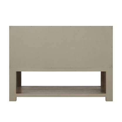 Renovate for Less Atlanta Lucian 48" Single Vanity, Pebble Oak w/ 3 CM Victorian Silver Silestone Top