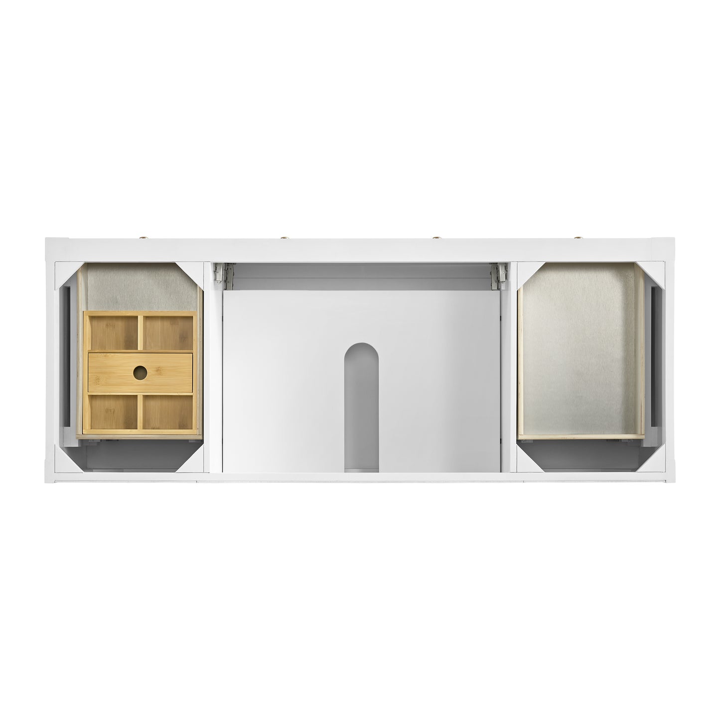 Renovate for Less Atlanta Breckenridge 60" Single Vanity, Bright White, w/ 3 CM Charcoal Soapstone Quartz Top