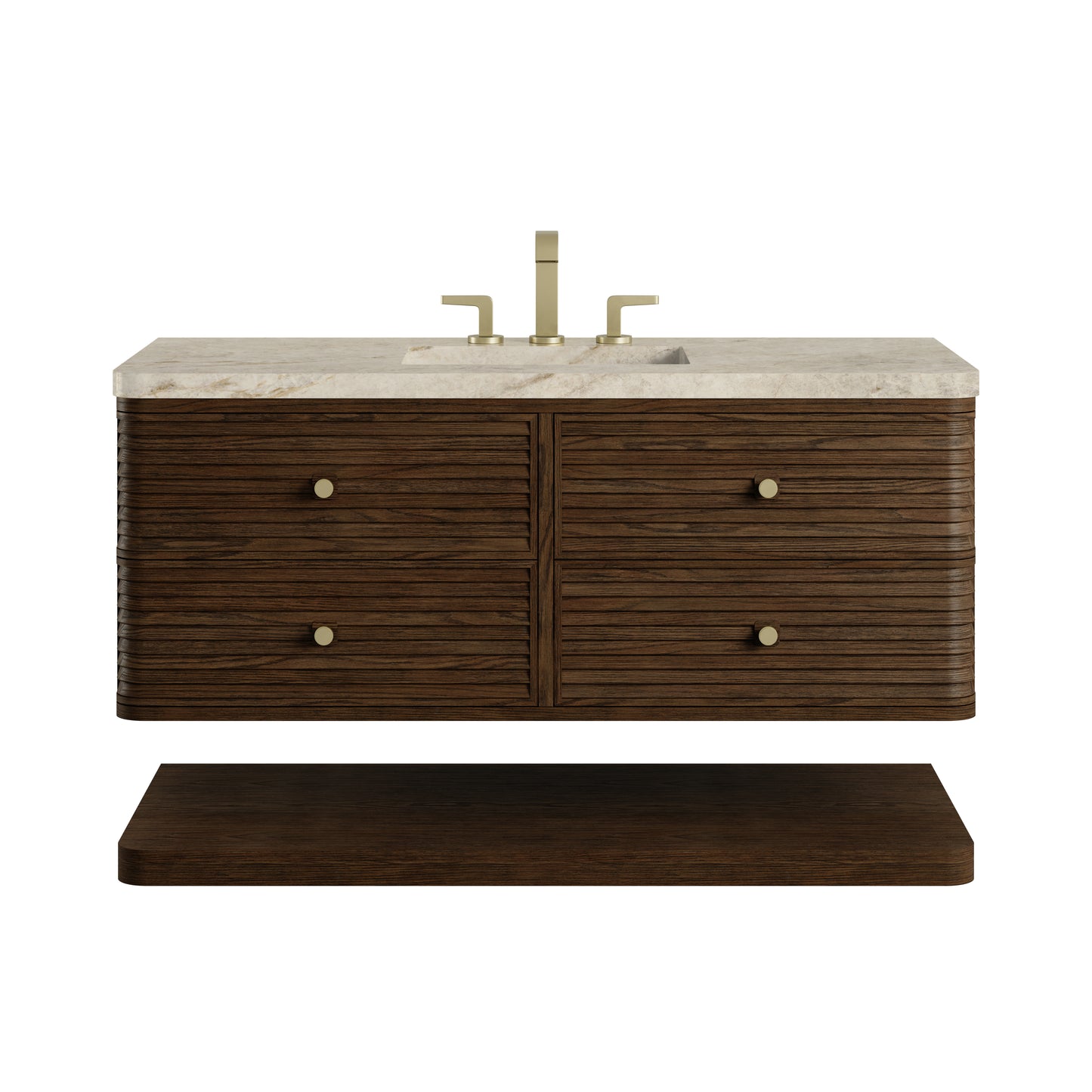 Renovate for Less Atlanta Allamari 48" Single Vanity, Sable w/ 3 CM Tajnar Eclos Top w/FreePower Wireless Charger