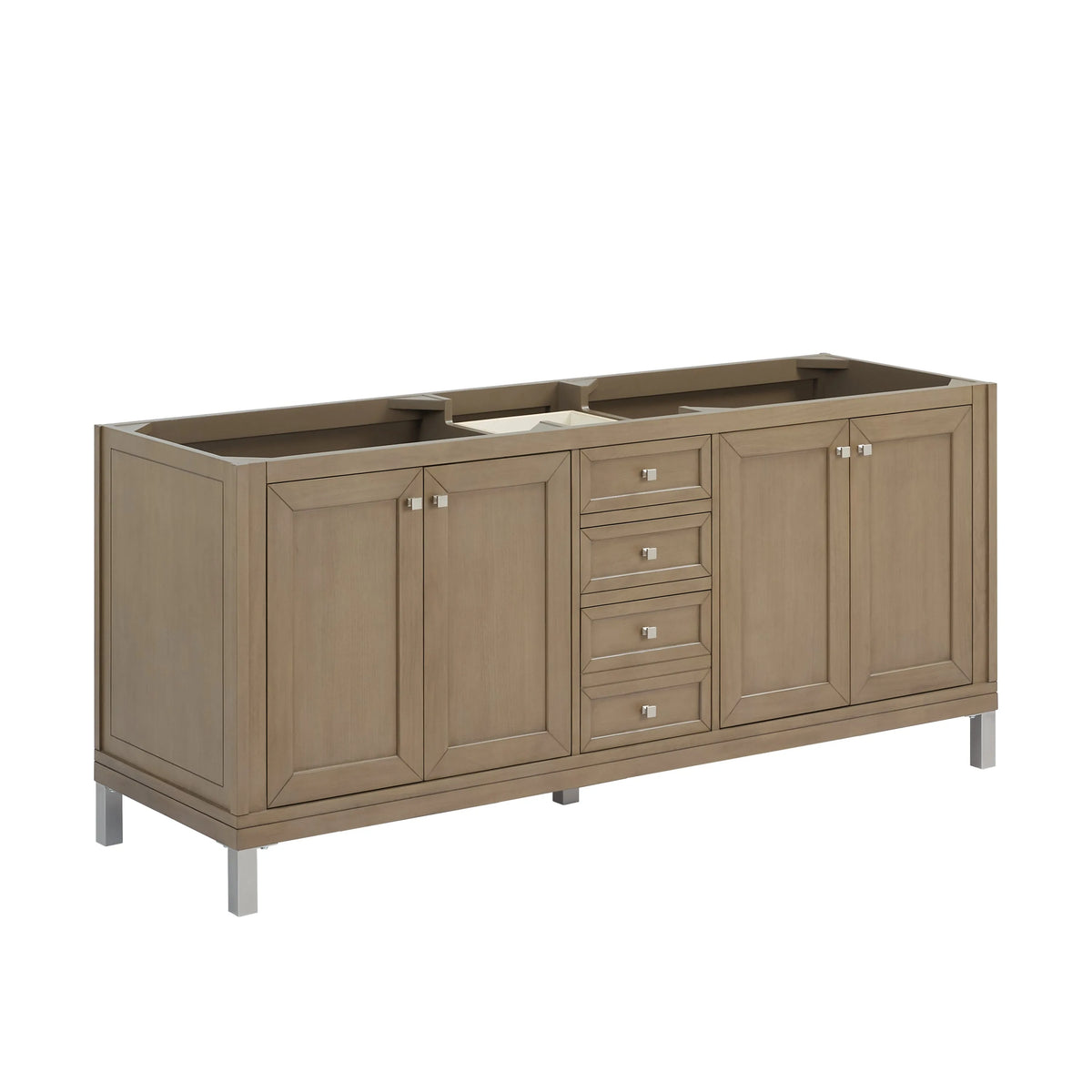 Chicago 72" Double Vanity, Walnut Whisper
