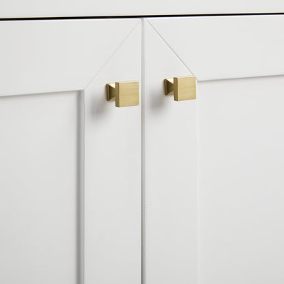 Renovate for Less Atlanta Chianti 20" Single Cabinet, Glossy White, Champagne Brass