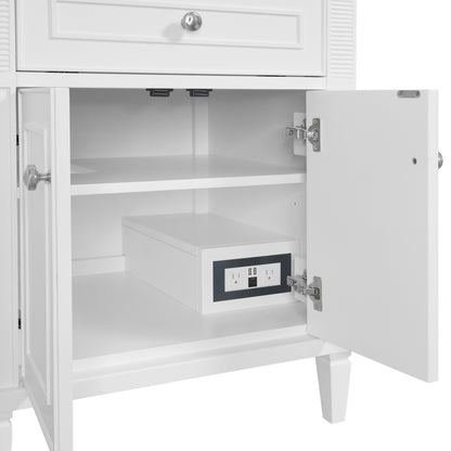 Renovate for Less Atlanta Lorelai 72" Double Vanity, Bright White w/ 3 CM Victorian Silver Silestone Top