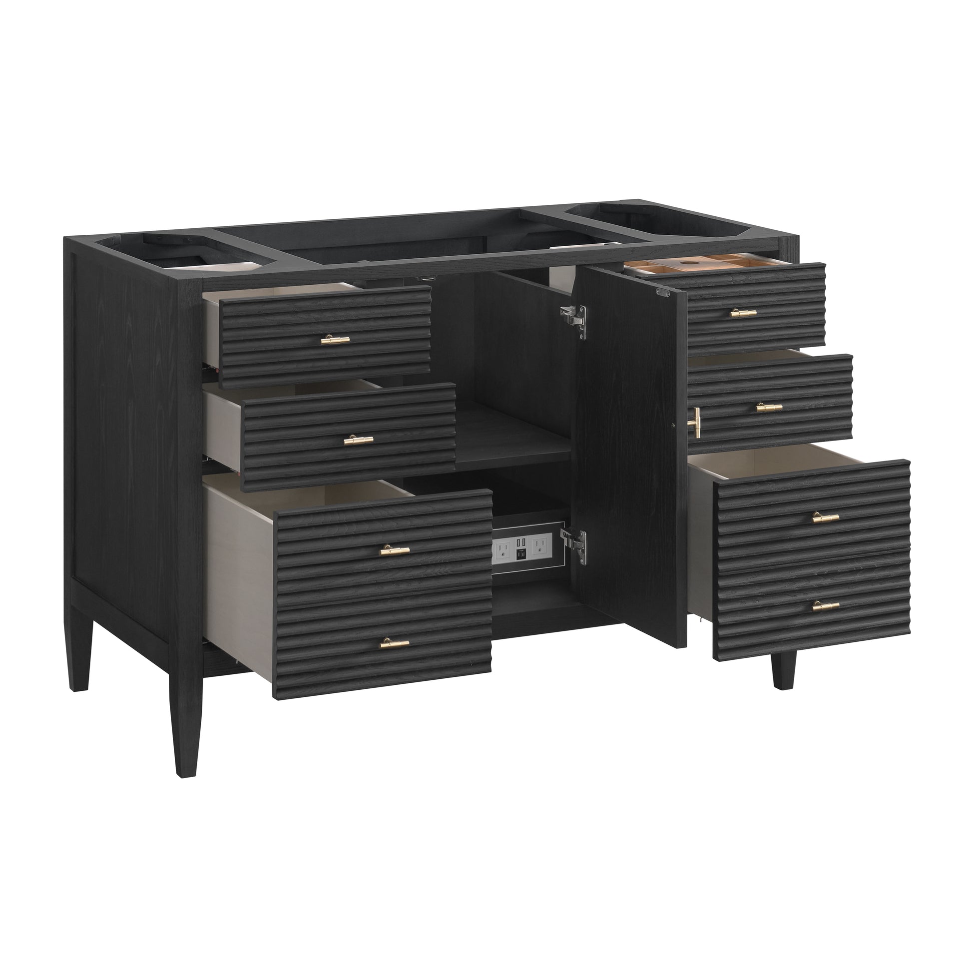 Renovate for Less Atlanta Myrrin 48" Single Vanity, Carbon Oak