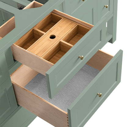 Renovate for Less Atlanta Breckenridge 72" Double Vanity Base Only, Smokey Celadon