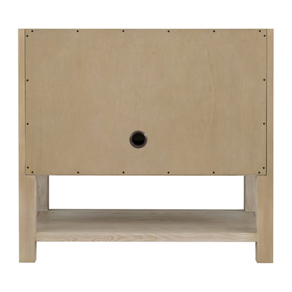 Breckenridge 36" Single Vanity, Whitewashed Oak w/ 3 CM Charcoal Soapstone Silestone Top