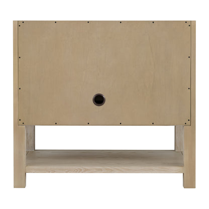 Renovate for Less Atlanta Breckenridge 36" Single Vanity, Whitewashed Oak w/ 3 CM White Zeus Silestone Top