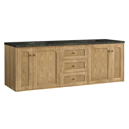 Renovate for Less Atlanta Laurent 72" Double Vanity, Light Natural Oak, w/ 3 CM Phantome Eclos Top