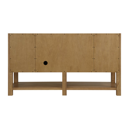 Renovate for Less Atlanta Breckenridge 60" Single Vanity, Light Natural Oak, w/ 3 CM Phantome Eclos Top