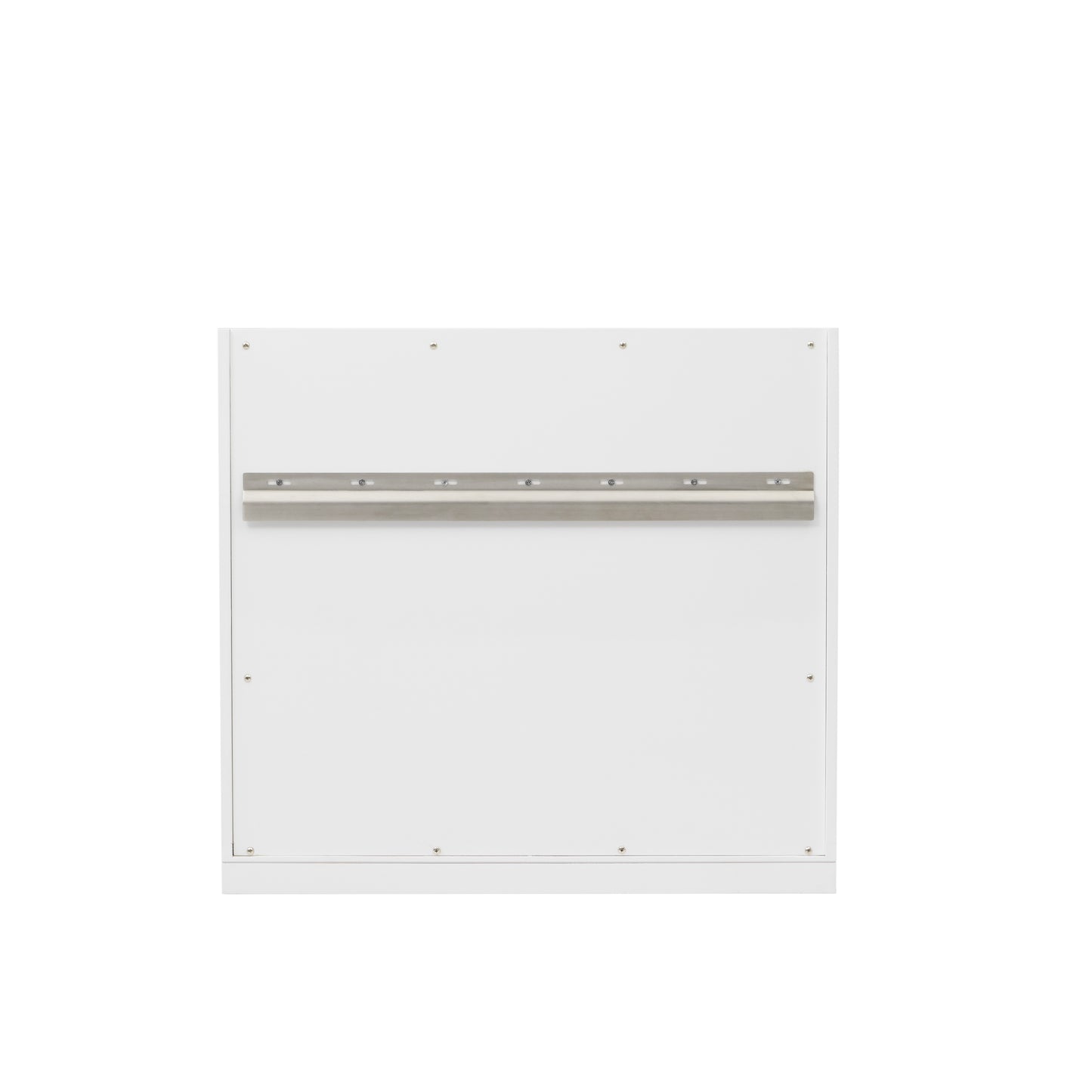 Renovate for Less Atlanta Chicago 30" Single Vanity, Glossy White, w/ Single Hole 3CM White Zeus Silestone® Top & Backsplash