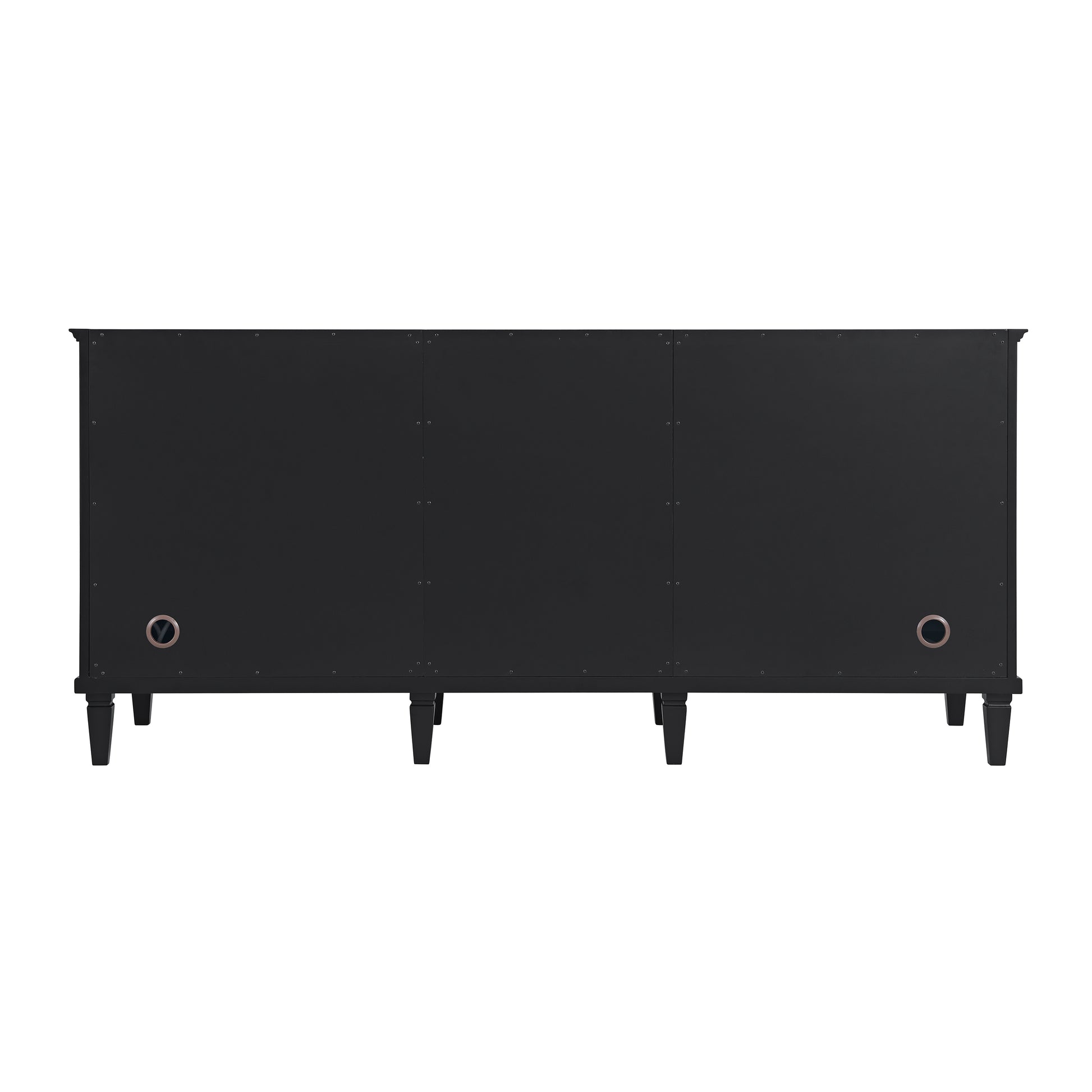 Renovate for Less Atlanta Lorelai 72" Double Vanity, Black Onyx, w/ 3 CM Tajnar Eclos Top w/FreePower Wireless Charger