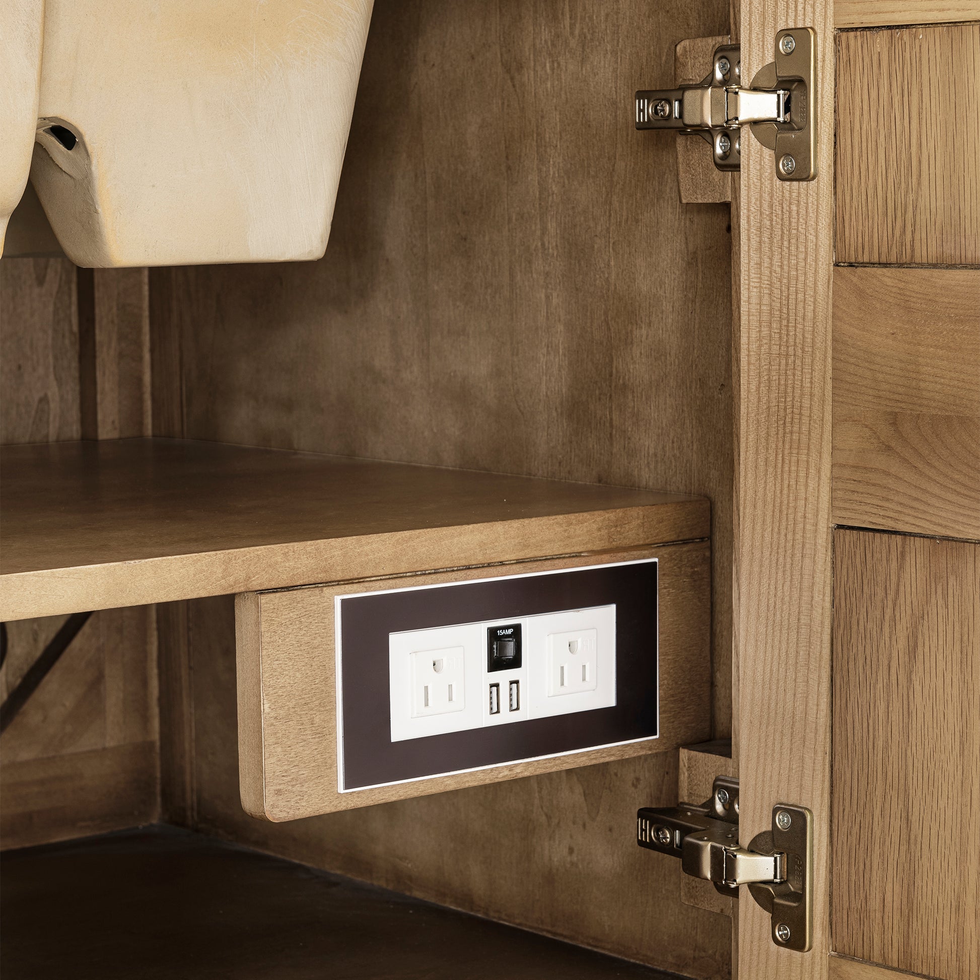 Renovate for Less Atlanta Breckenridge 30" Single Vanity, Light Natural Oak w/ 3 CM Lime Delight Top